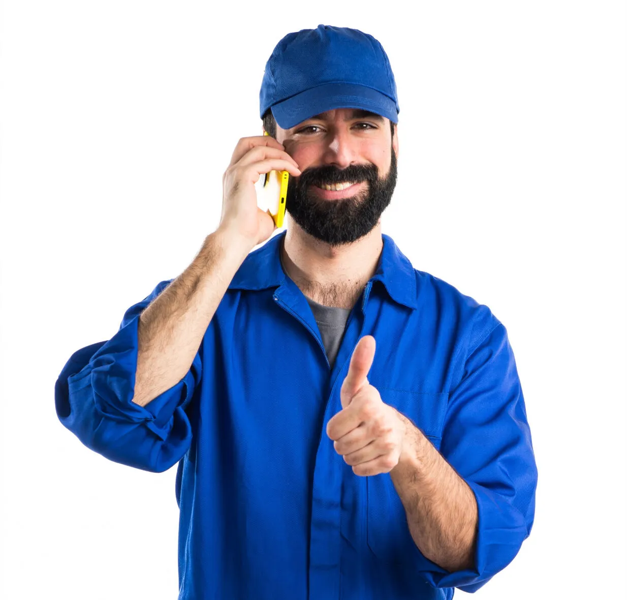 fontanero hablando movil e1682073873393 - Cerrajeros Valencia VF 24 Horas